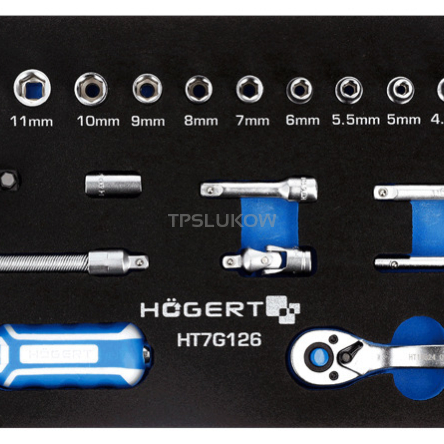 HOGERT HOEGERT ZESTAW NARZĘDZI Z GRZECHOTKĄ 1/4 CALA 34 ELEMENTY