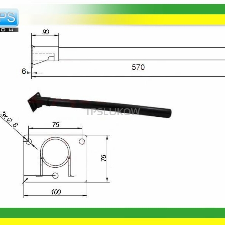 WSPORNIK BŁOTNIKA UNIWERSALNY FI42x570MM