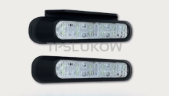 LAMPA OSTRZEGAWCZA LED 12-36V NIEBIESKA Z UCHWYTEM