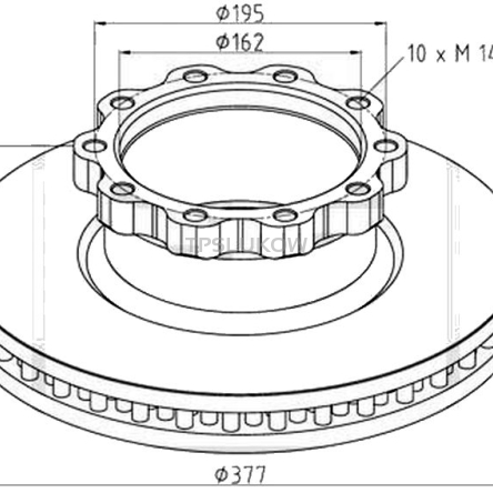 TARCZA HAMULCOWA MAN FI375 MERITOR