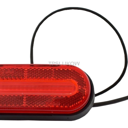 LAMPA OBRYSOWA CZERWONA LED 12-36V Z ODBLASKIEM