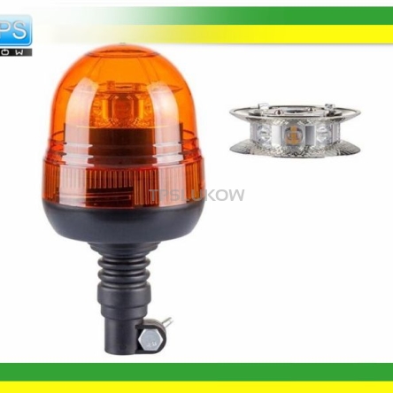 LAMPA BŁYSKOWA OBROTOWA 12/24V LED TRZPIEŃ ELASTYCZNY