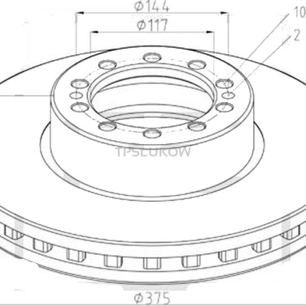 TARCZA HAMULCOWA DAF @375 P LF55 r.01 -