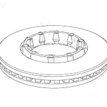 TARCZA HAMULCOWA SAF OŚ INTEGRAL 376X45VENT MERITOR