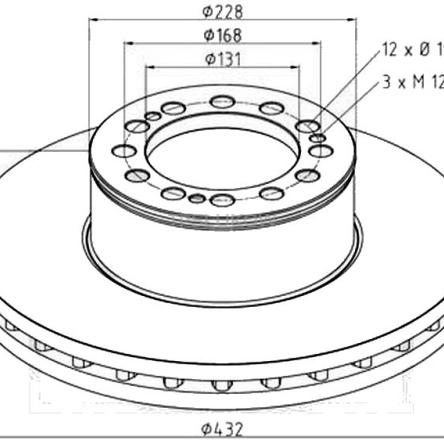 TARCZA HAMULCOWA MAN @432 F2000 /TGA/M/X