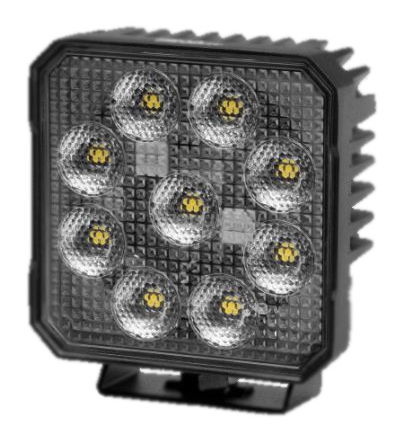 LAMPA ROBOCZA KWADRATOWA 9 LED 31W 10-30V Z CZUJNIKIEM TEMPERATURY