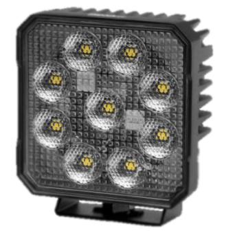 LAMPA ROBOCZA KWADRATOWA 9 LED 31W 10-30V Z CZUJNIKIEM TEMPERATURY