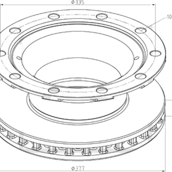 TARCZA HAMULCOWA BPW MERITOR