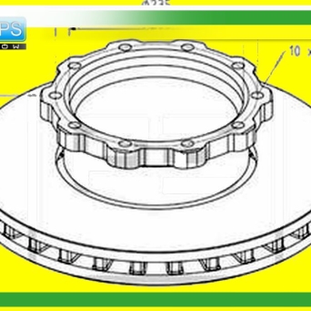 TARCZA HAMULCOWE VOLVO BUS 434*130*45 MERITOR