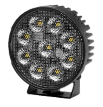 LAMPA ROBOCZA OKRĄGŁA 9 LED 31W 10-30V Z CZUJNIKIEM TEMPERATURY