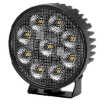 LAMPA ROBOCZA OKRĄGŁA 9 LED 31W 10-30V Z CZUJNIKIEM TEMPERATURY